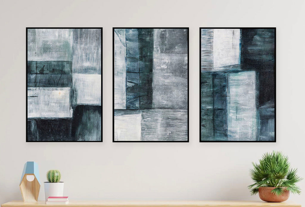 abstract paintings set of 3