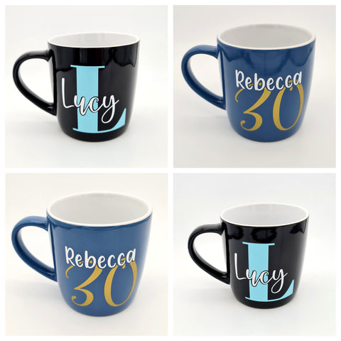 Custom Initial & Name Glass Mug – PRINT'N'GIFT UK