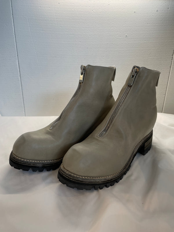 GUIDI : V N HORSE FULL GRAIN,LINED BACK ZIP BOOTS,SOLE RUBBER