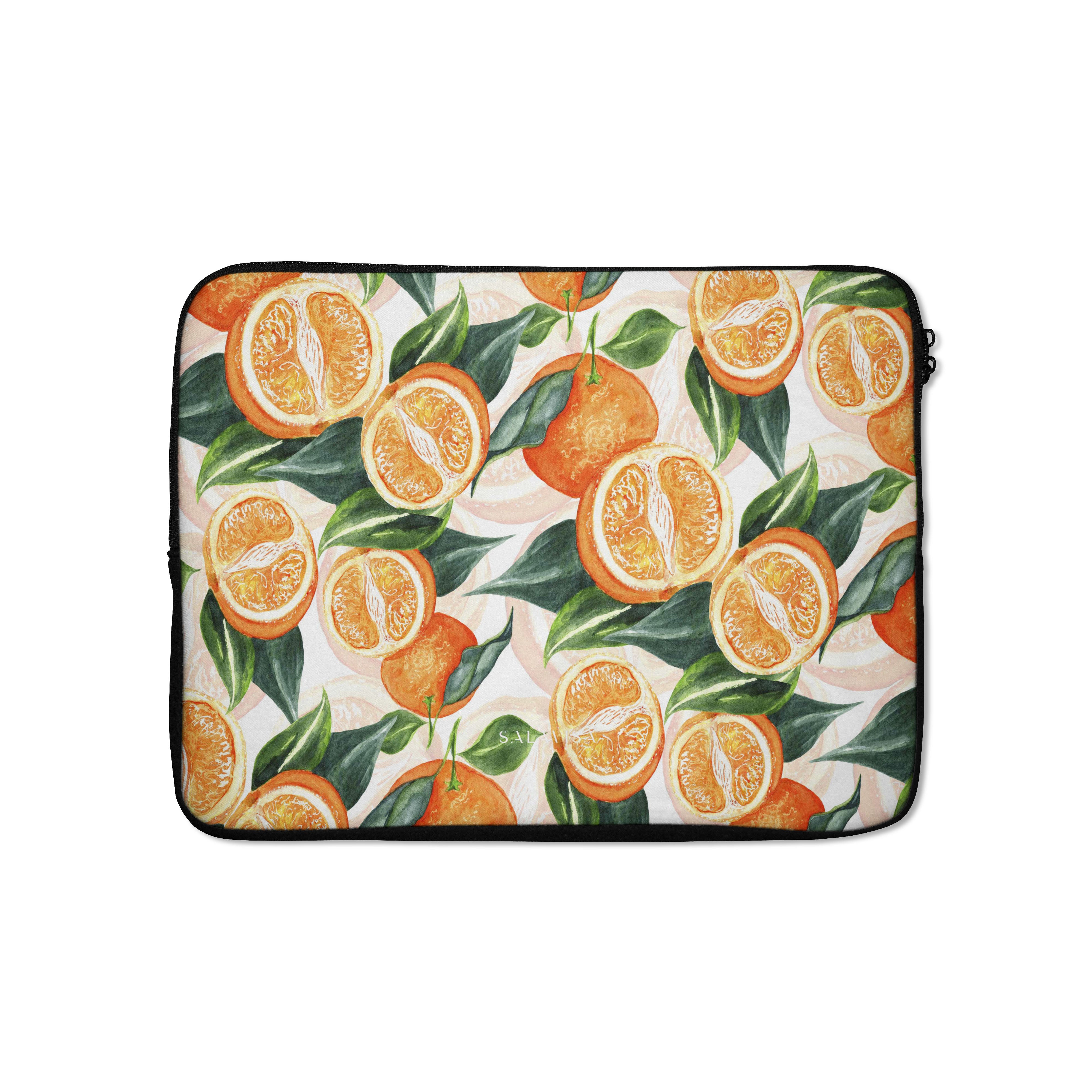 Orange Wave Checkered Laptop Sleeve – SALAVISA
