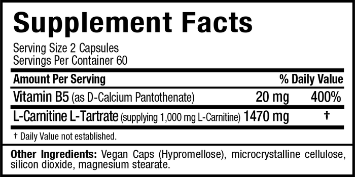 L-Carnitine Supplement Facts