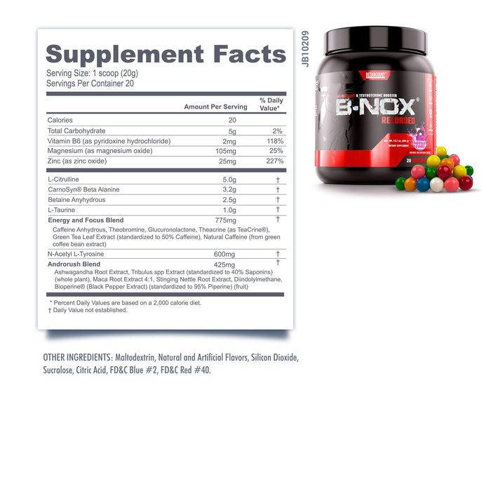 B-NOX Reloaded Supplement Facts