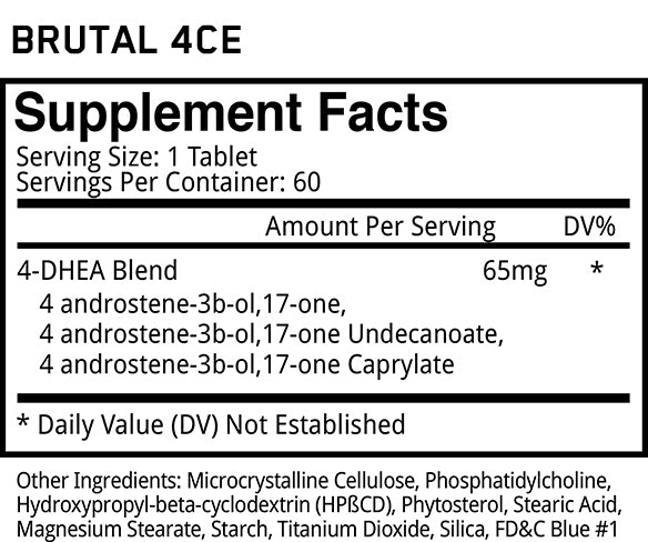 Blackstone Labs Brutal 4ce Supplement Facts