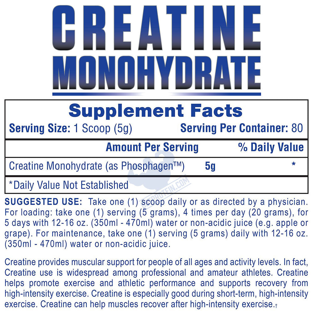 Hi-Tech Creatine Monohydrate Supplement Facts