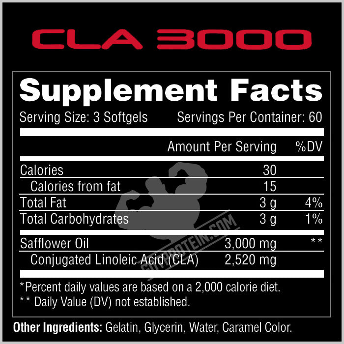 CLA 3000 Supplement Facts