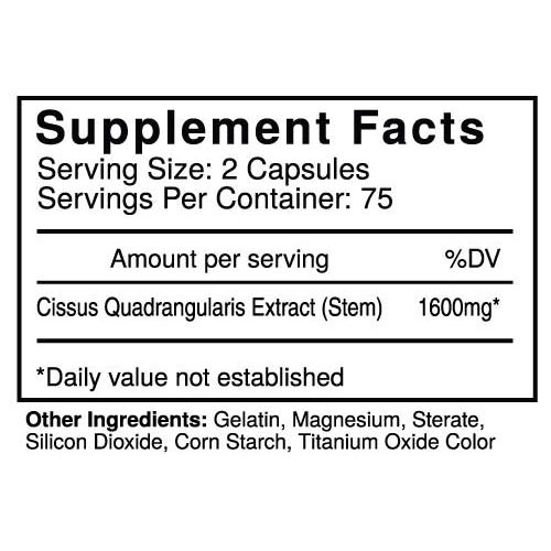 Super Cissus Supplement Facts