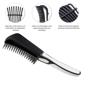 Detangling Brush for Curly Hair, Black Hair Detangler, Afro Textured 3a to 4c Kinky Wavy, for Wet/Dry/Long Thick Curly Hair, Exfoliating Your Scalp for Beautiful and Shiny Curls-Black