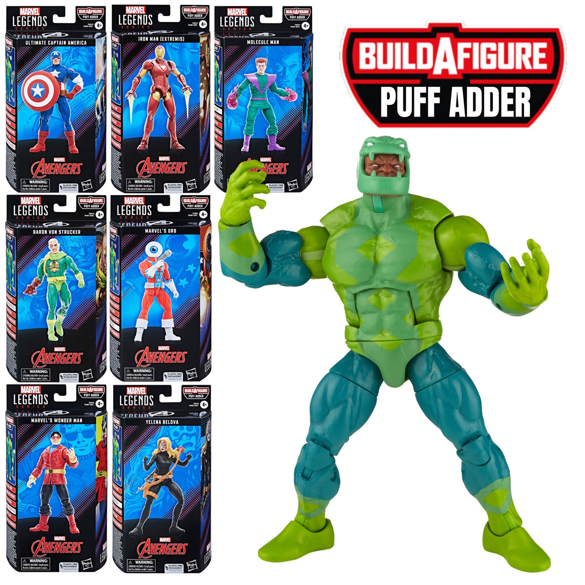 Marvel Legends Wave COMPLETE SET of 7 (Puff Adder BAF) — Nerdzoic Toy Store