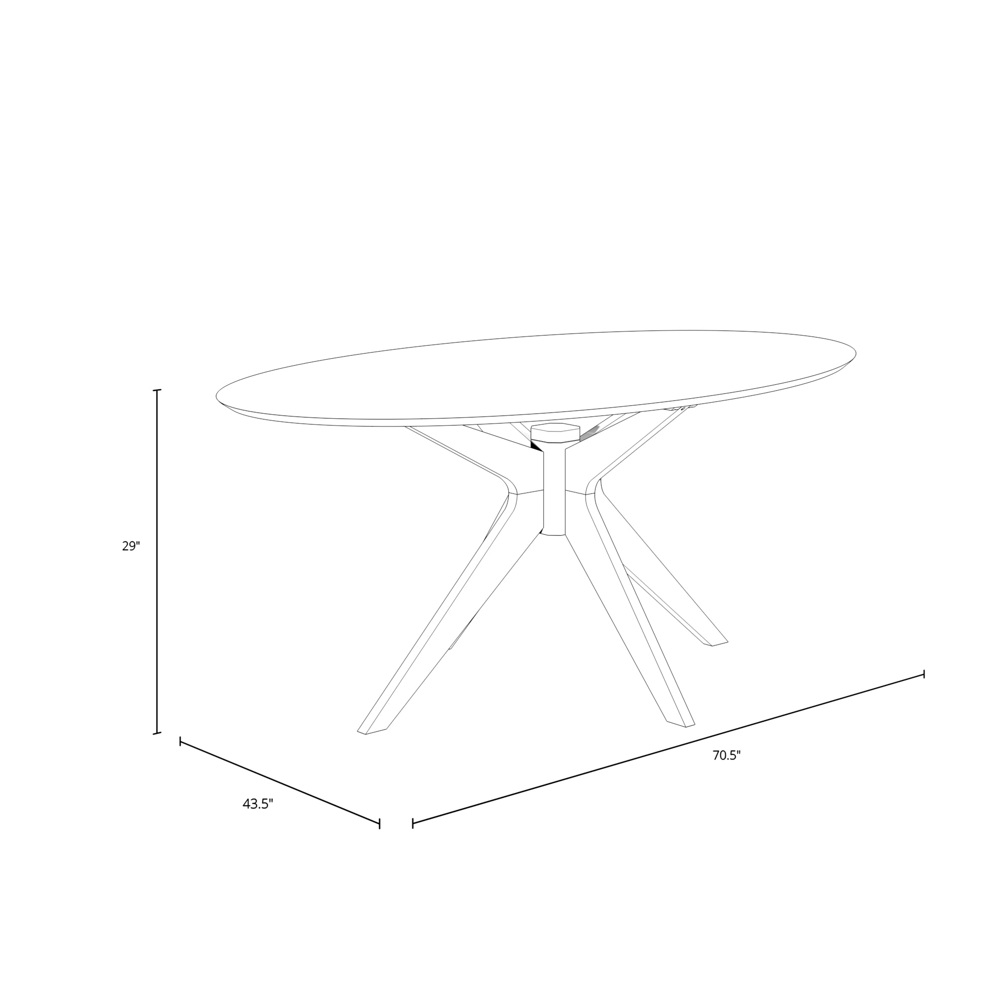 Brockton Oval Dining Table