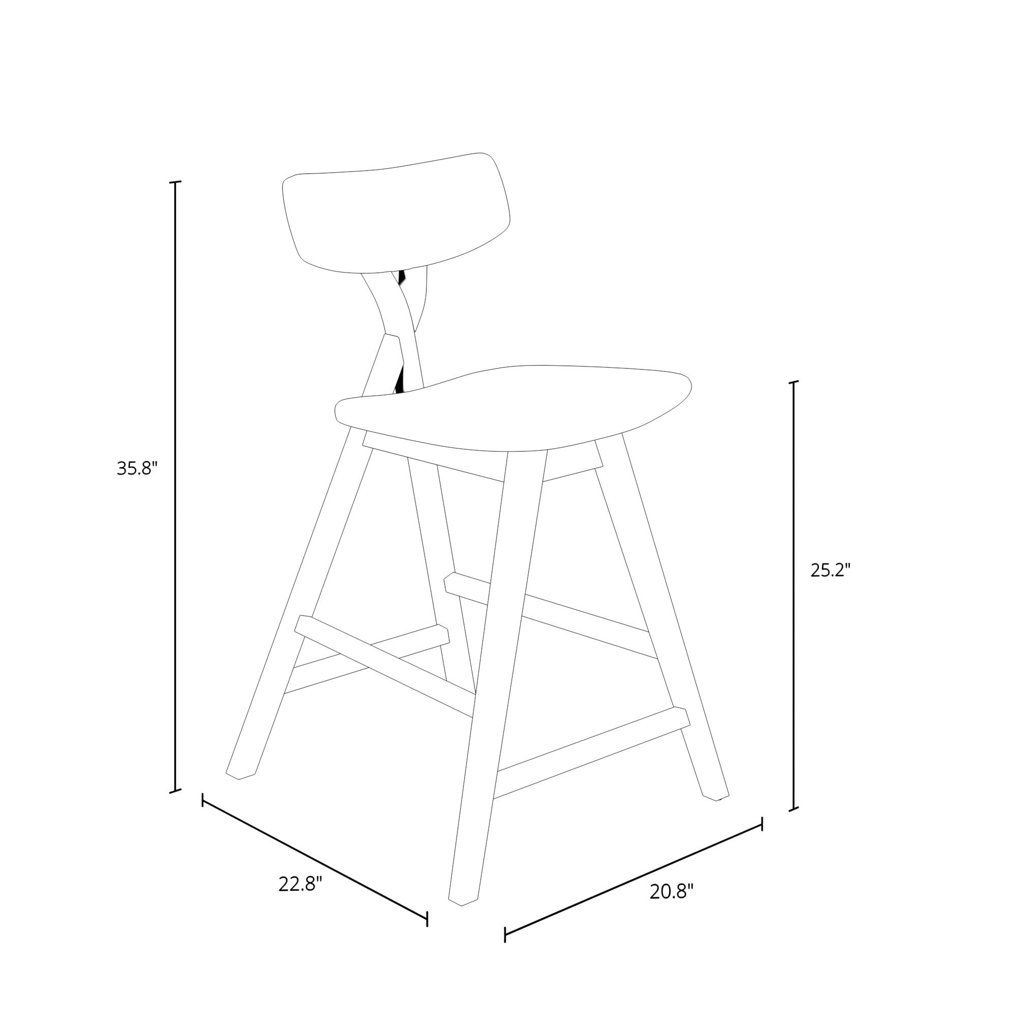 Olivia Counter Stool - Set of 2