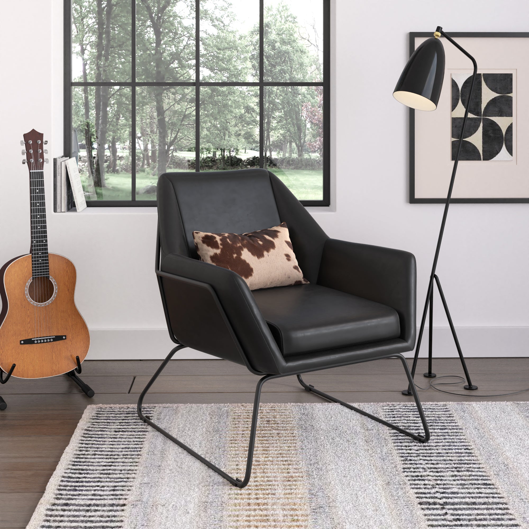Caine Leatherette Lounge Chair
