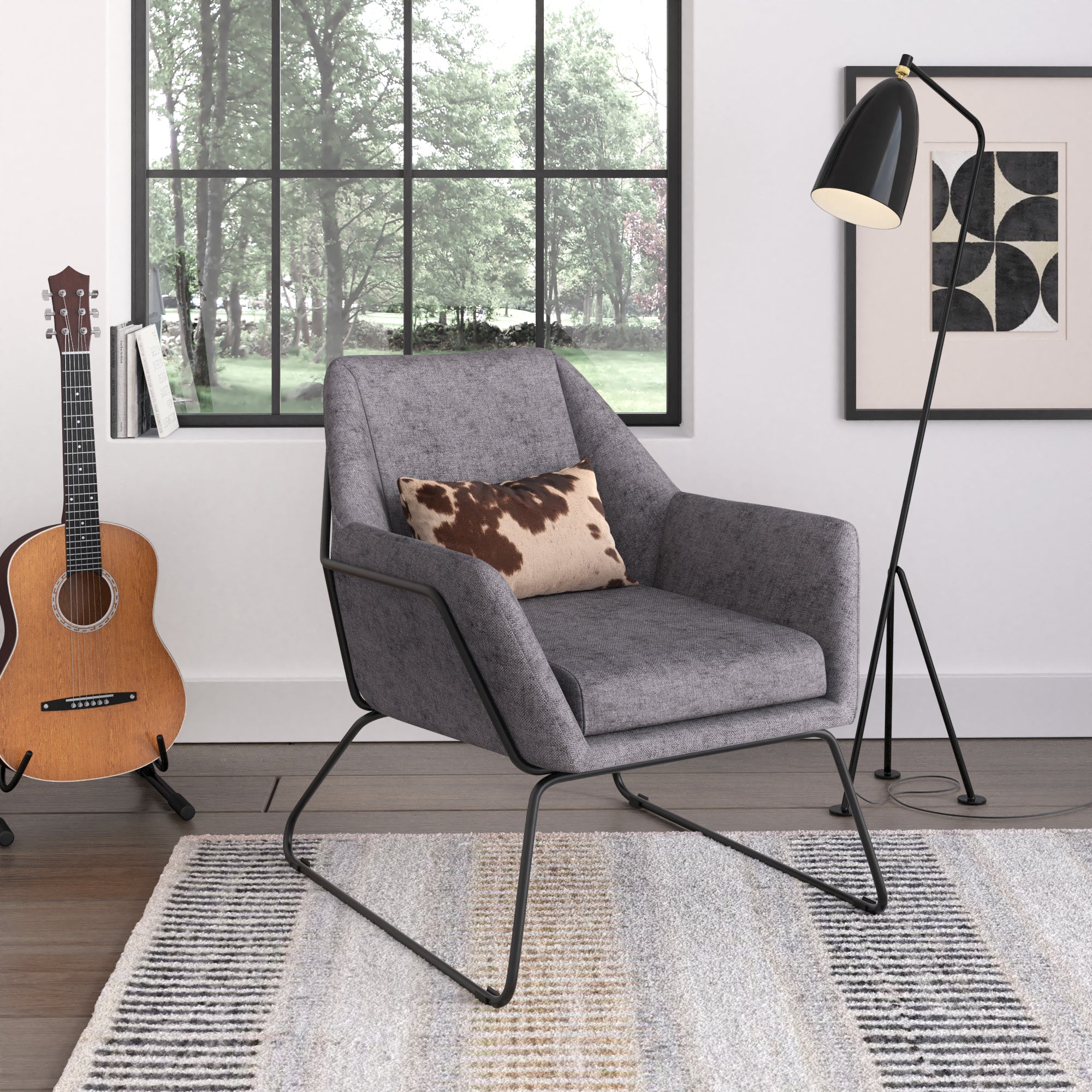 Caine Fabric Lounge Chair