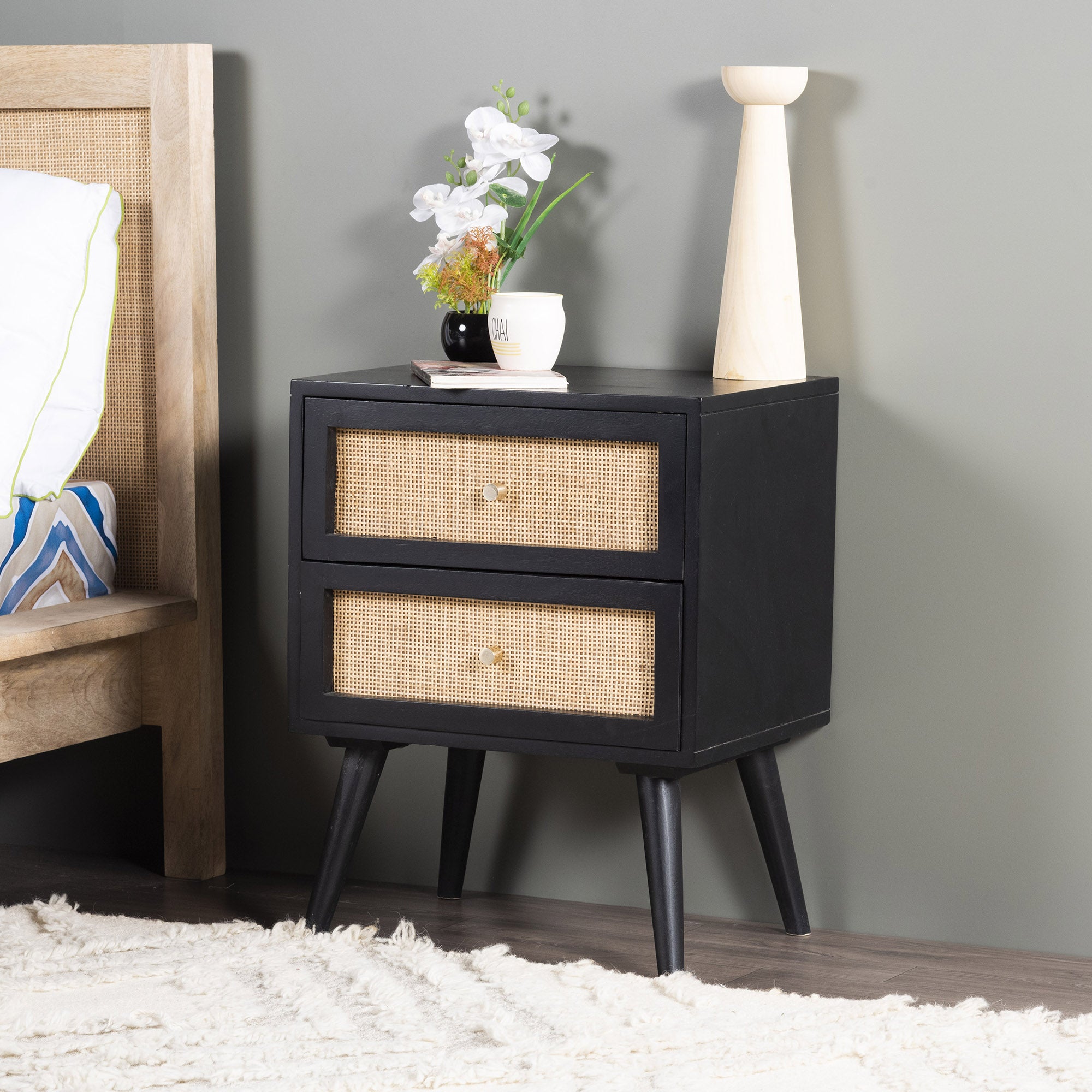 Ida Two Drawer Nightstand