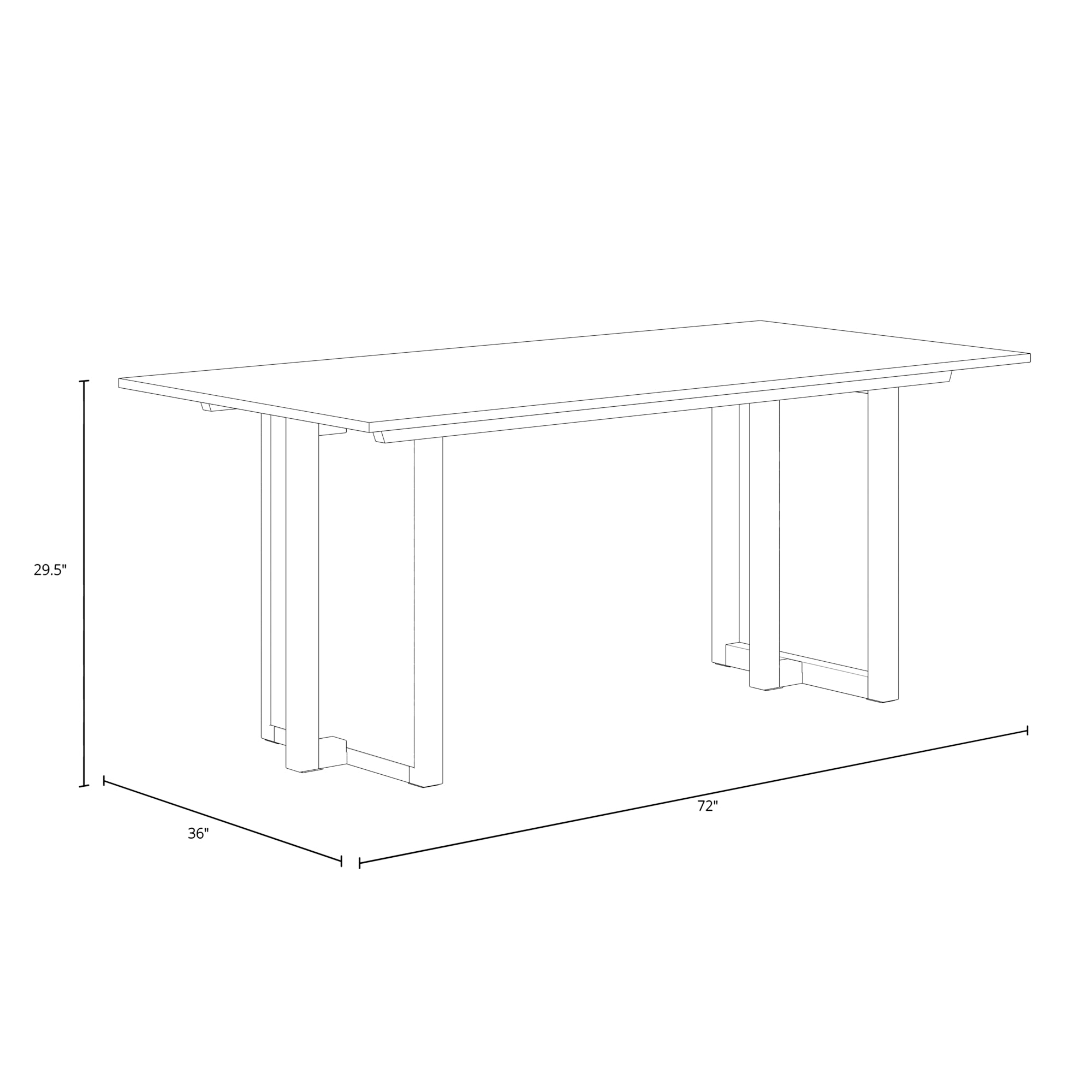 Havenwood Rectangular Dining Table with Cane Base