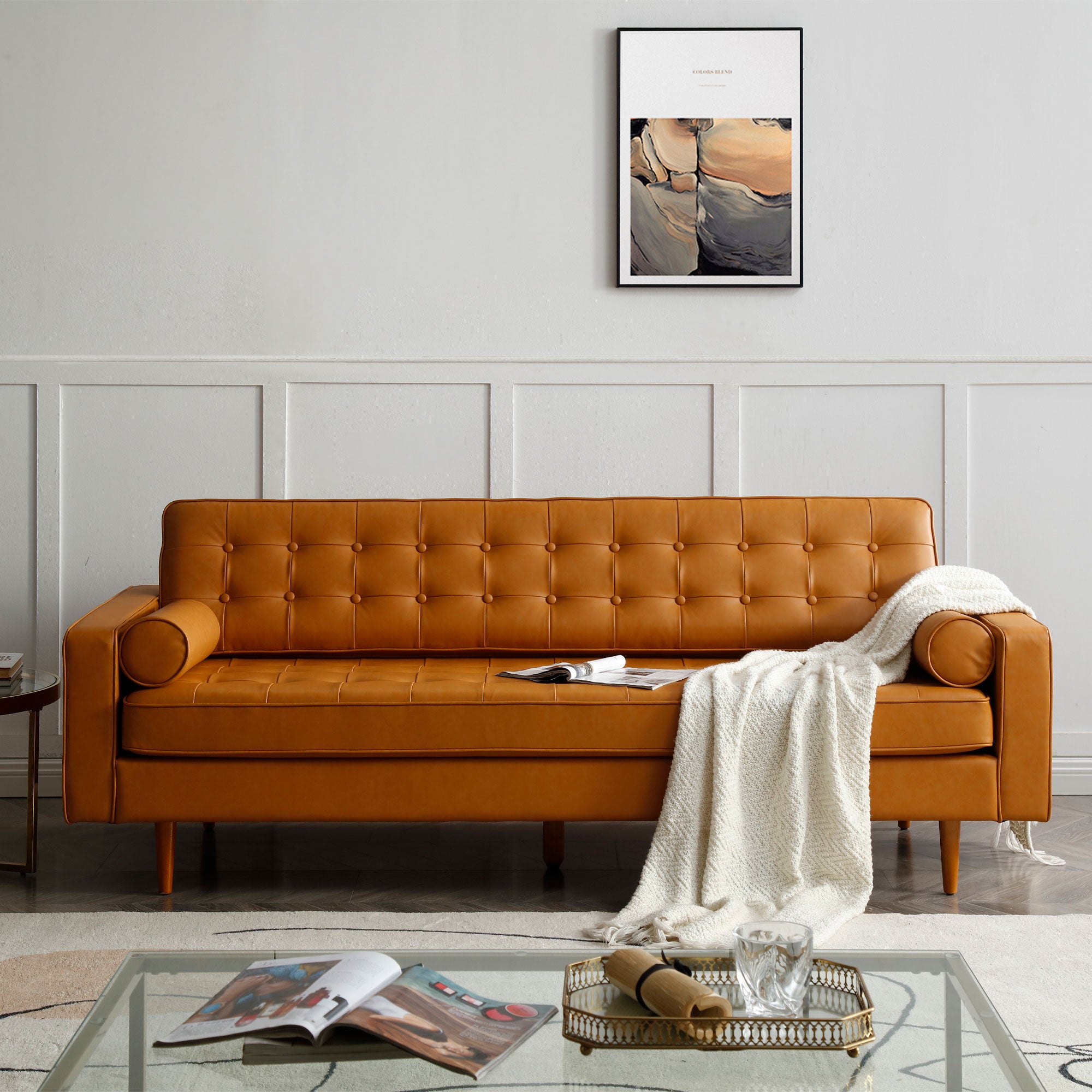 Oscar Leatherette Sofa – Aeon Furniture