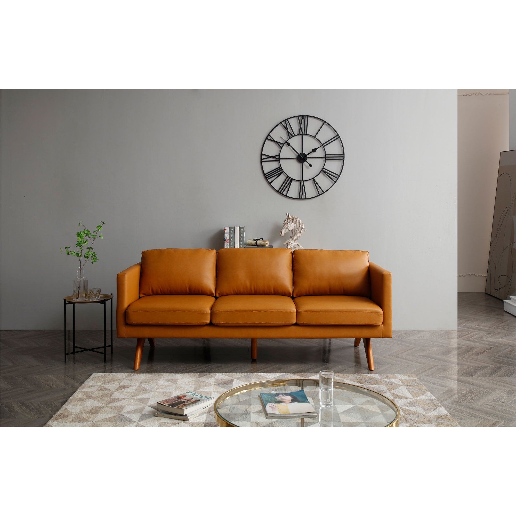 Hannah Leatherette Sofa