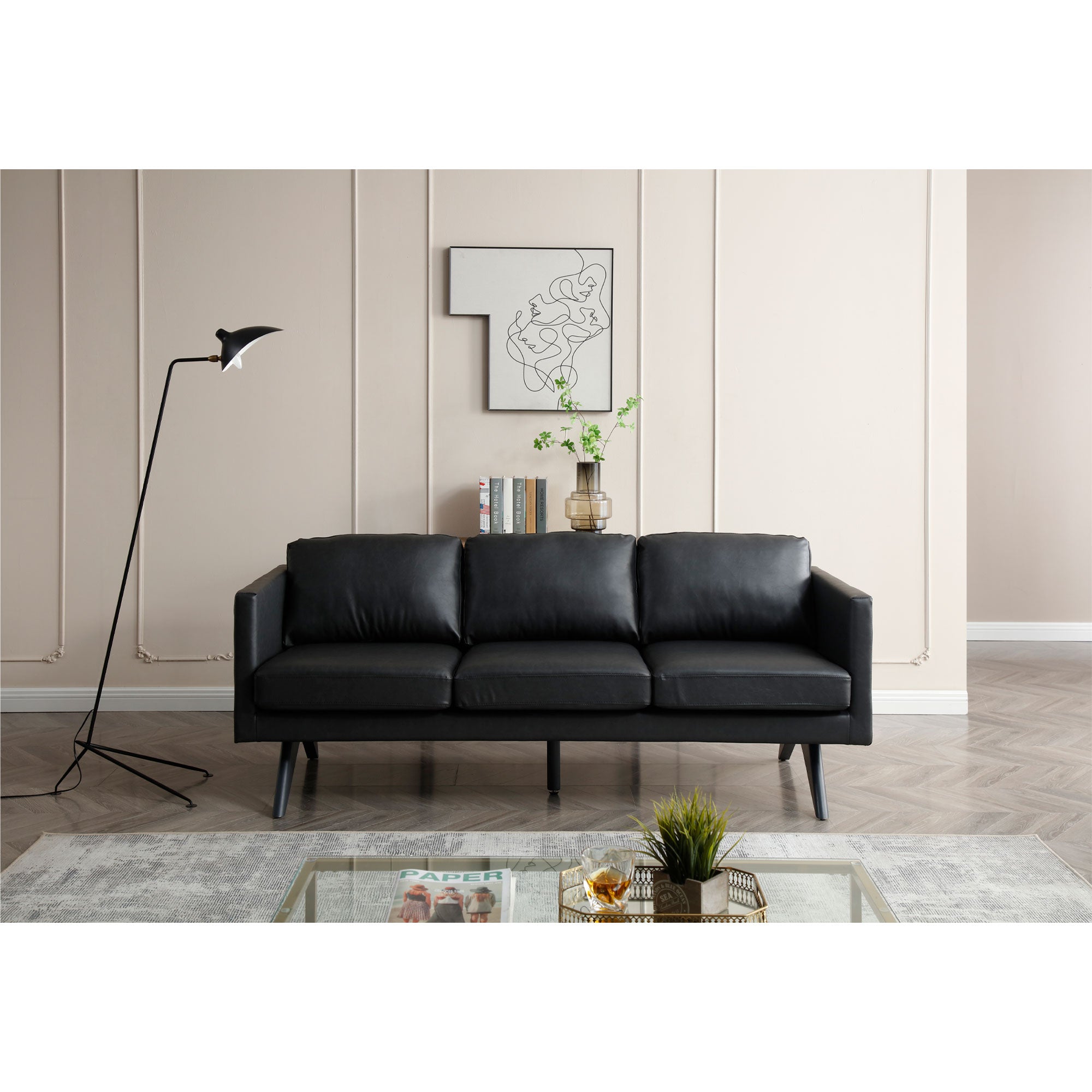 Hannah Leatherette Sofa