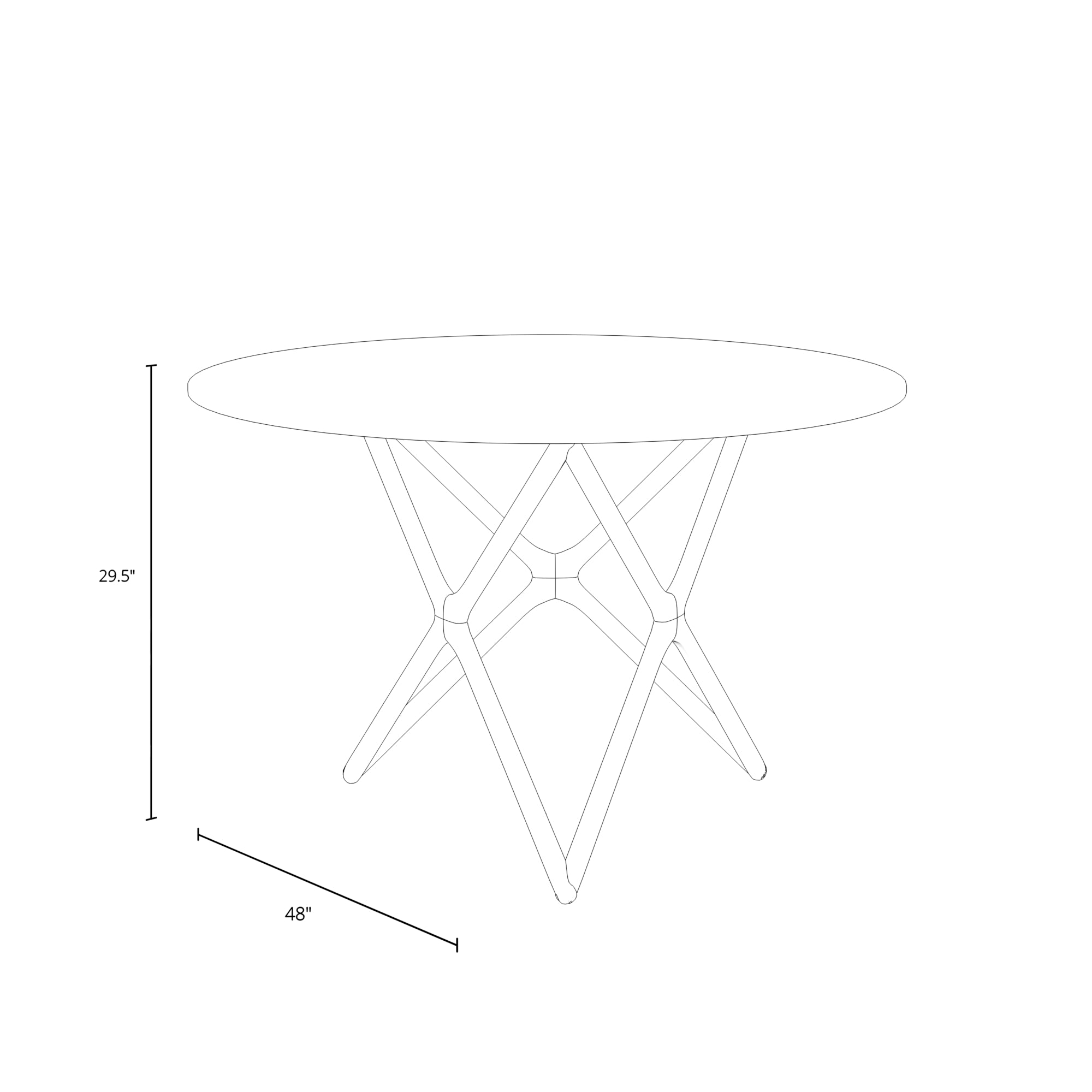 Star Triple X Dining Table