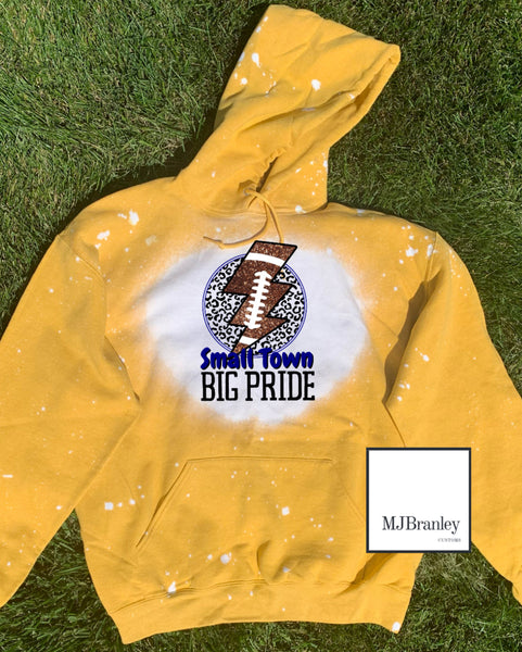 Goodrich Football bleached hoodie MJ Branley Customs