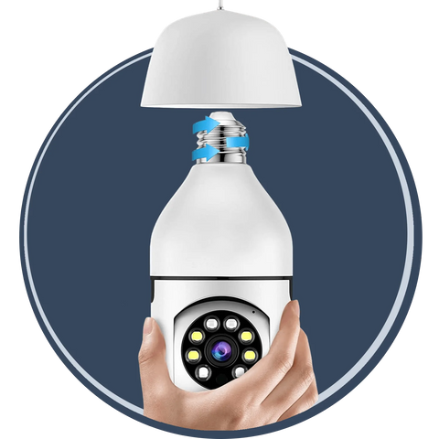 Caméra surveillance ampoule 360° WiFi - SPYCAM™