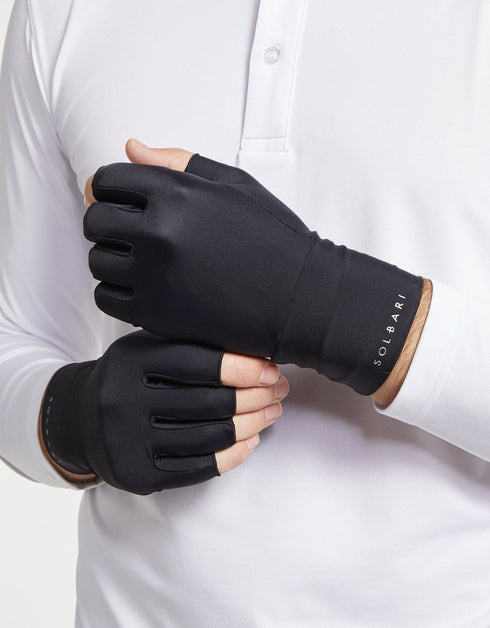 Fingerless Driving Gloves UPF50+  Women's Sun Protective Gloves – Solbari  Australia