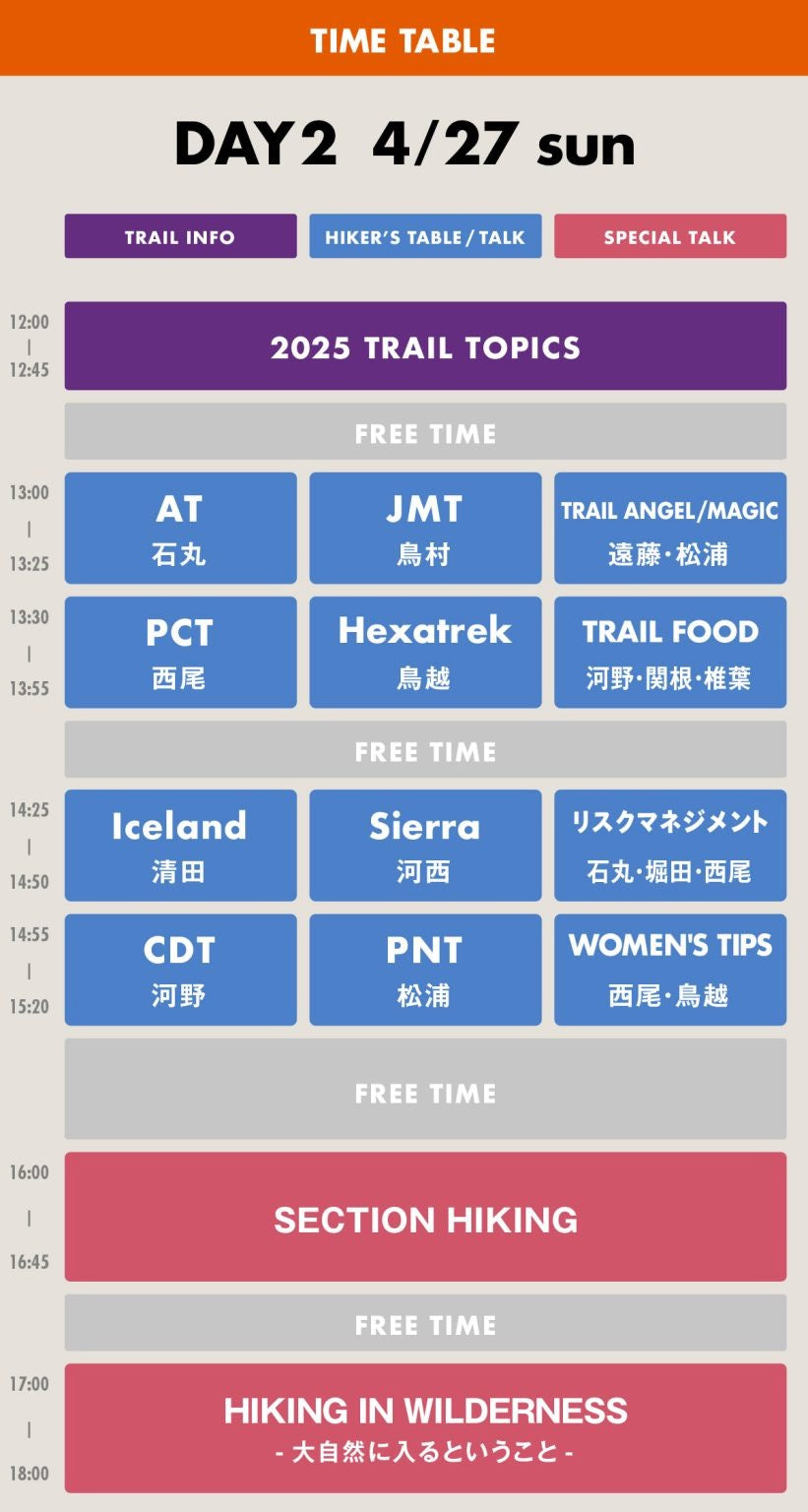 LONG DISTANCE HIKERS DAY 2025 コンテンツ決定 & チケット販売
