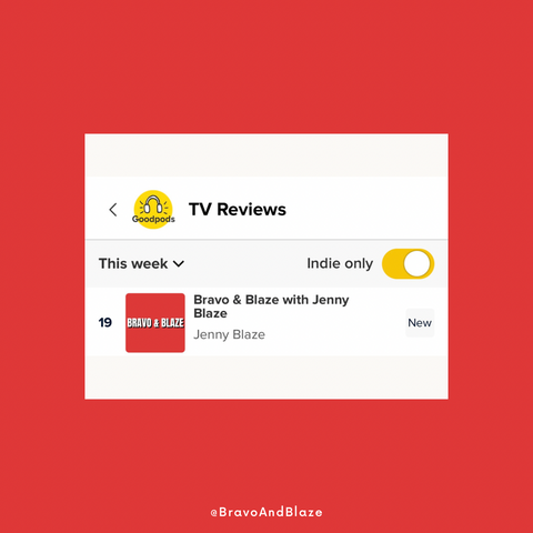 Bravo & Blaze with Jenny Blaze in Top 20 Indie TV Reviews Charts on Goodpods