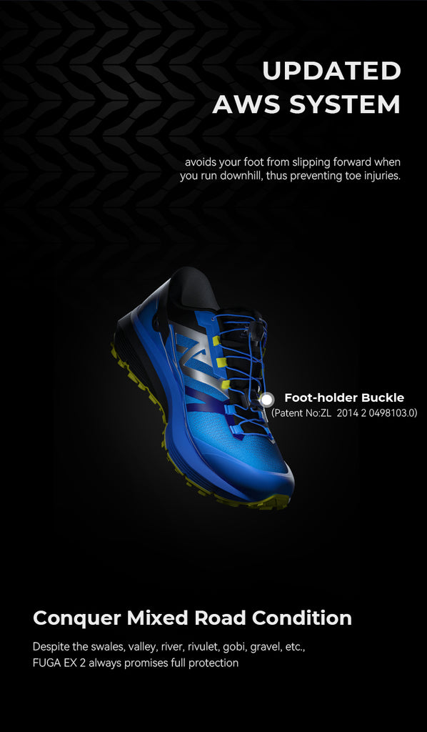 5. Scarpe da trail running FUGA-EX2-Sistema AWS aggiornato