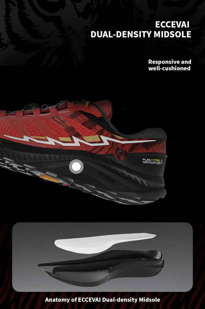 6. FUGA-Pro4-scarpe da trail running-ECCEVAI Intersuola a doppia densità