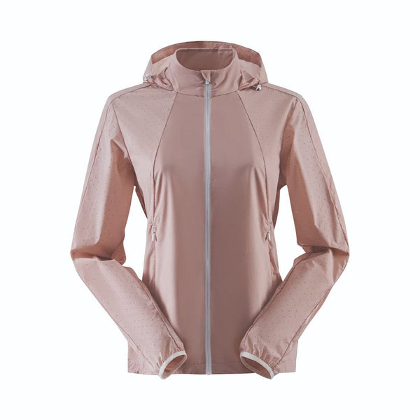 WWKK Men Women Sun Proction Clothes Fishing Shirt Jacket Quick Dry Sports  Clothing Face Neck Anti-uv Breathable Fishing Hooded Color: light pink  women, Size: M