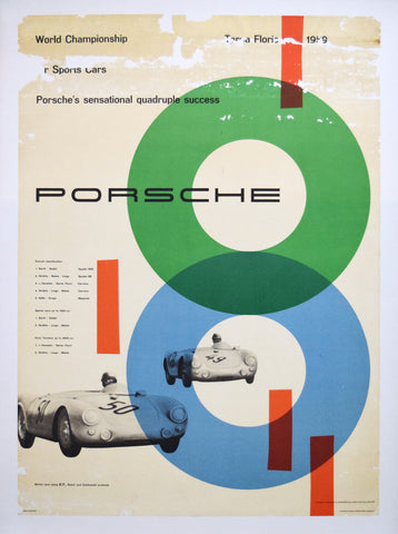 Moth eaten 1959 Porsche Targa Florio poster