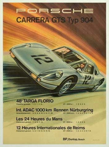 Carrera GTS Type 904 Poster | Carrera GTS 904 | Vintage Car Posters