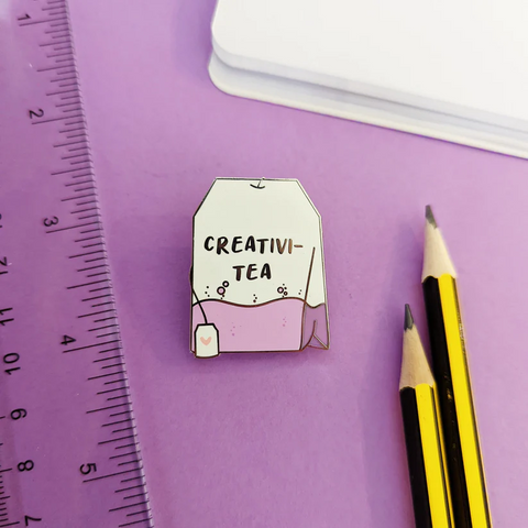 creativi-tea enamel pin