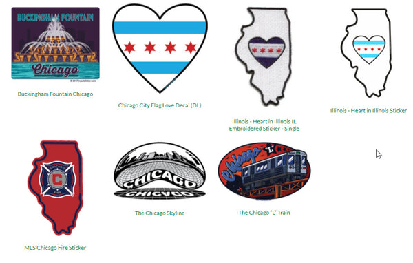 stickers of the city of chicago
