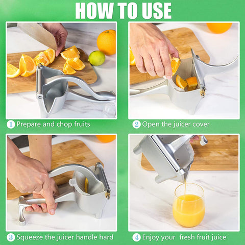 how to use a manual hand juicer