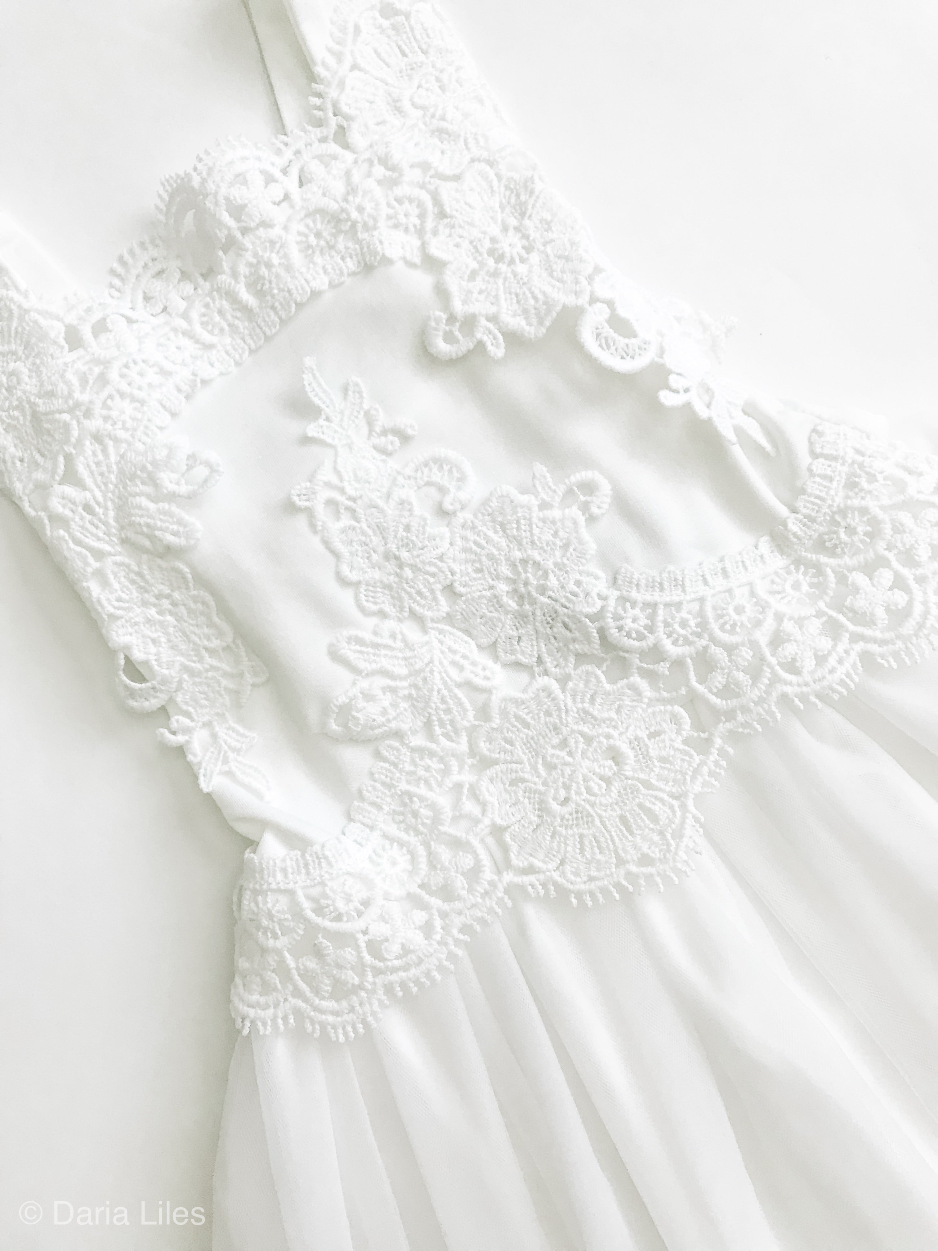 Rustic Vintage White Lace Evangeline Flower Girl Dress – D. Liles ...