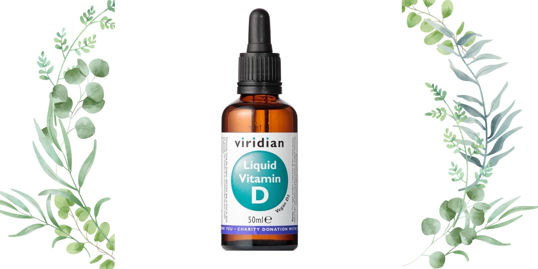 Viridian Liquid Vitamin D3 2000u Drops