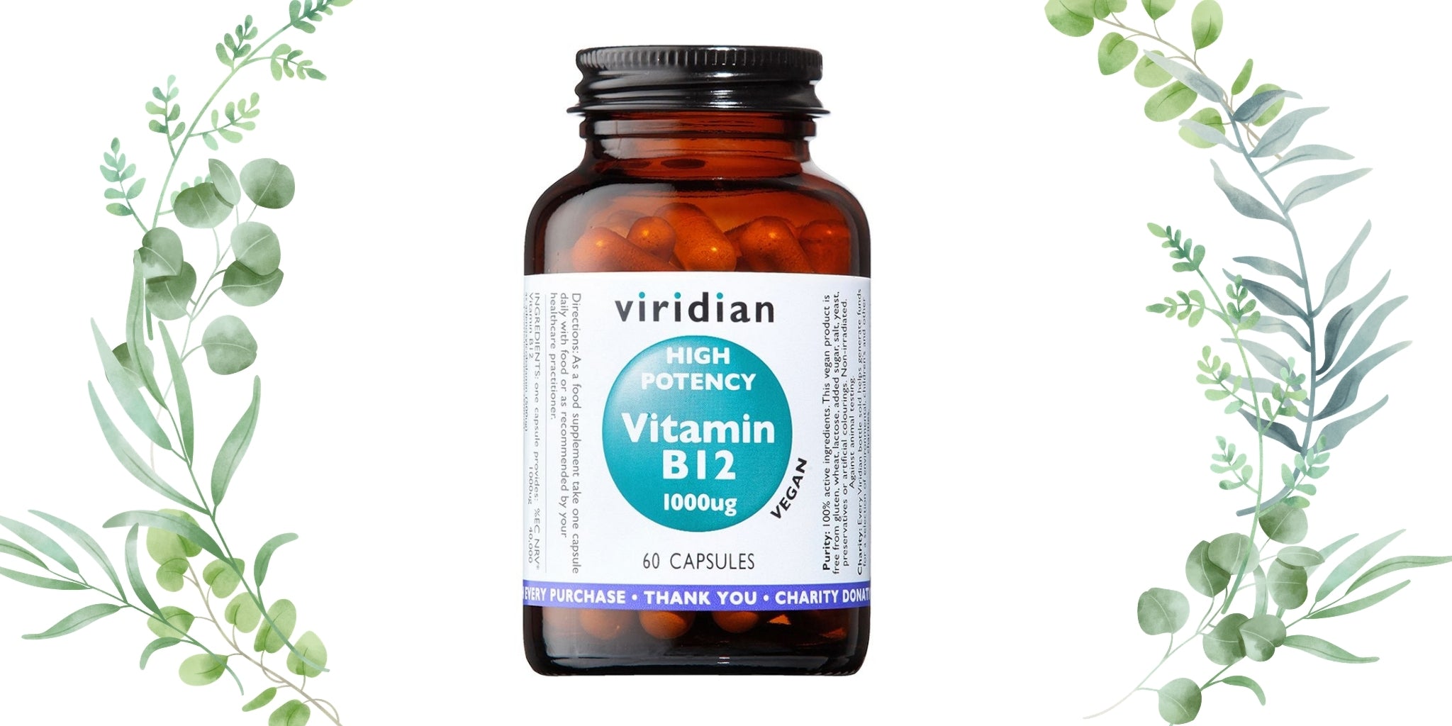 Viridian High Potency Vitamin B12 1000ug 60