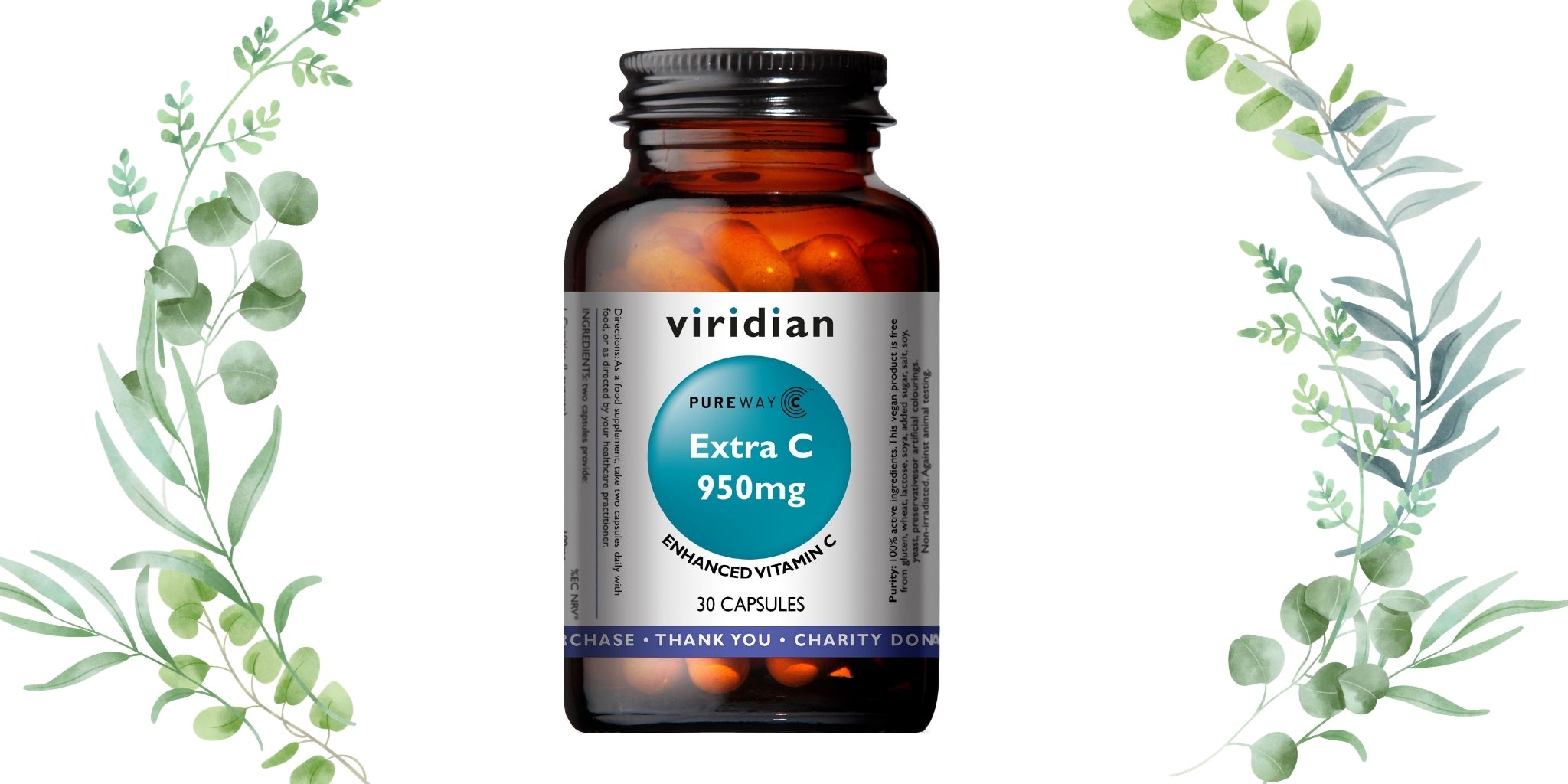 Viridian Extra C 30 Vegetarian Capsules