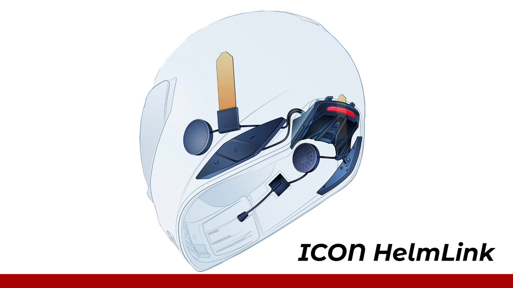 Icon HelmLink installed in a helmet