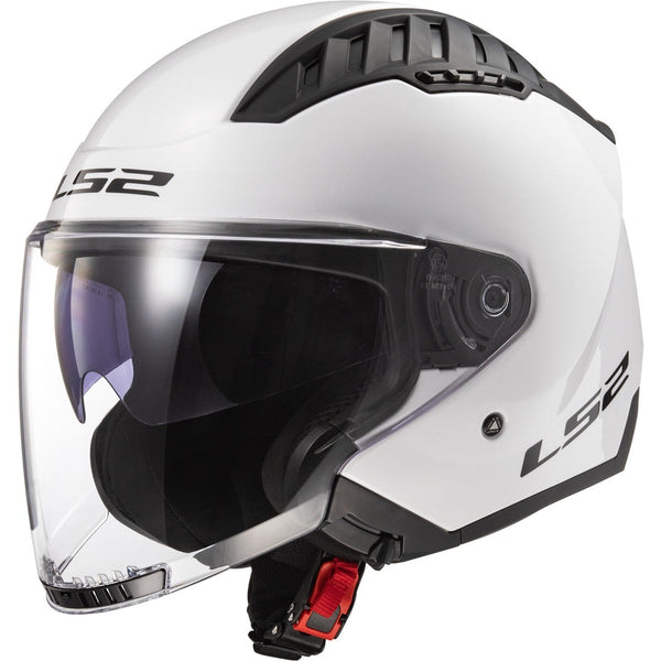 an example of a motorcycle helmet's retention system