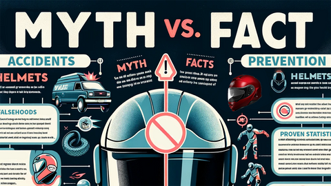 myths and facts about motorcycle helmet use graphic