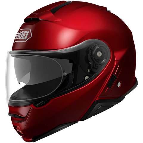 shoei neotec II motorcycle helmet in red