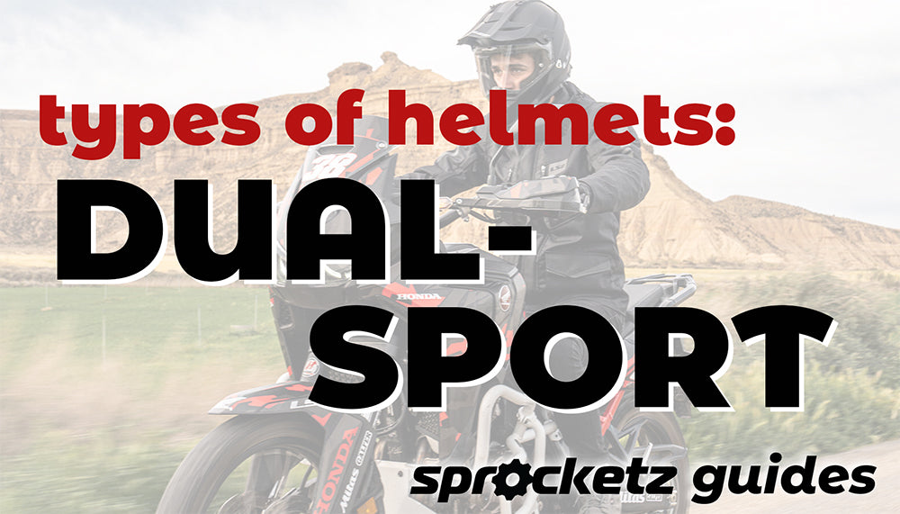 types of helmets - dual sport - graphic