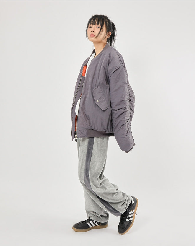 Raucohouse】Shirring over hood flight jumper 人気の定番 レディース