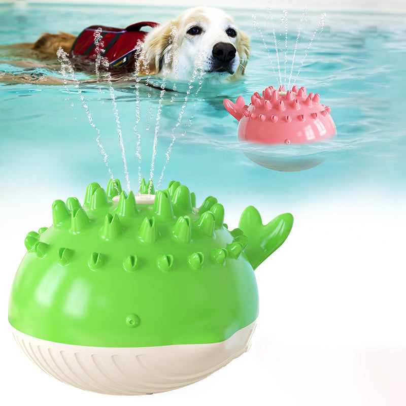 Gioco galleggiante con fontanelle a forma di balena. Accessori e giochi chic di lusso per cani, gatti e animali domestici.