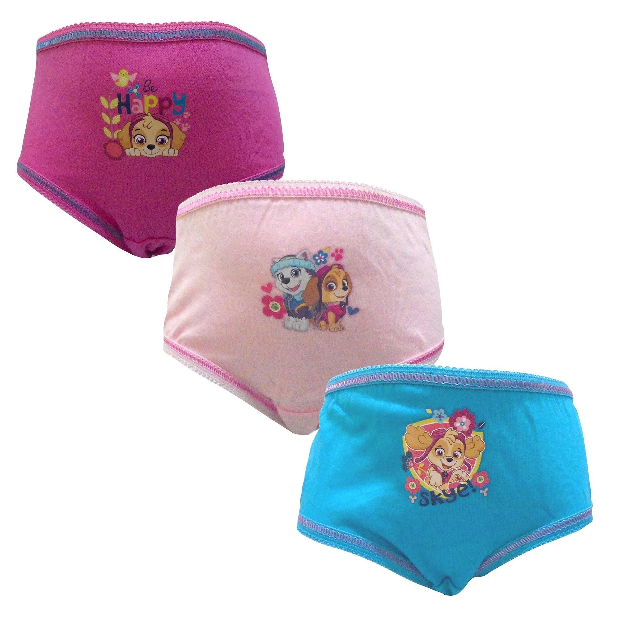 Paw Patrol Skye Girls Knickers 3 Pack Underwear 18 Months To 5 Years Merchimpo 