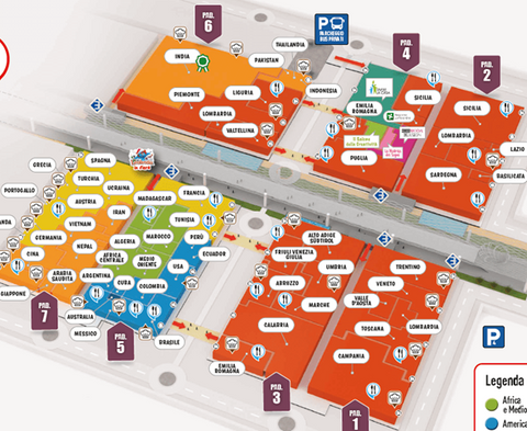 mappa padiglioni espositori artigianato in fiera 2022