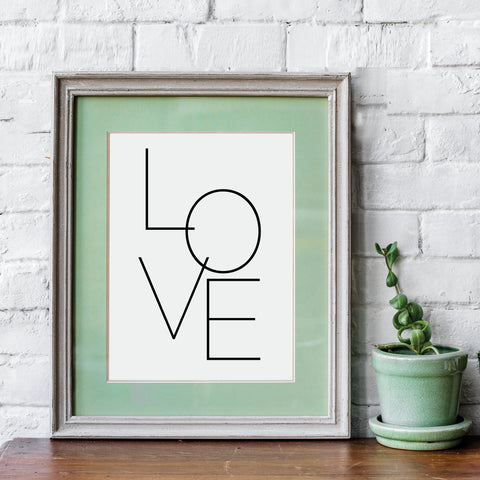 Love Abstract Printable - Modern and Minimalist Wall Art by Culver and Cambridge