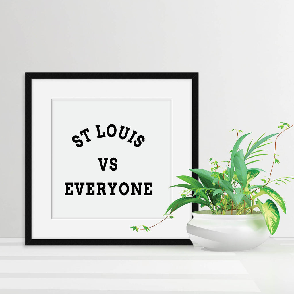 Los Angeles vs Everyone Print, Sports Wall Art by Culver and